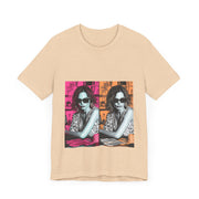 Double Vision - Women's Pop Art Poker Graphic T-Shirt | PokerCircle Design Studio