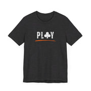 Poker Casual T-Shirt – 'PLAY' Graphic Tee for Game Night Enthusiasts