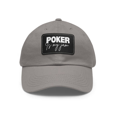 Poker is My Jam Dad Hat - Low Profile Adjustable Baseball Cap | PokerCircle Design Studio