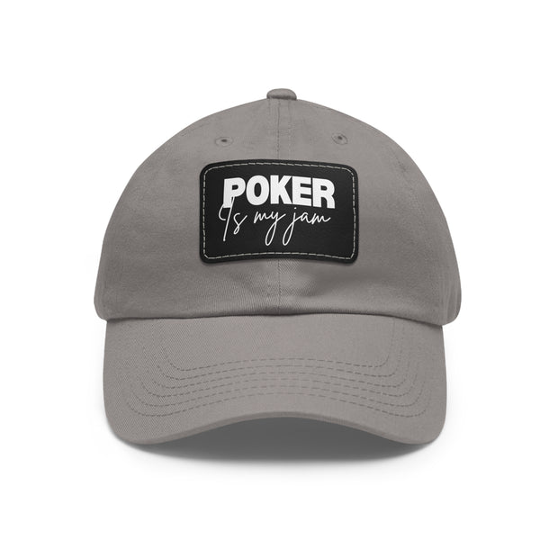 Poker is My Jam Dad Hat - Low Profile Adjustable Baseball Cap | PokerCircle Design Studio