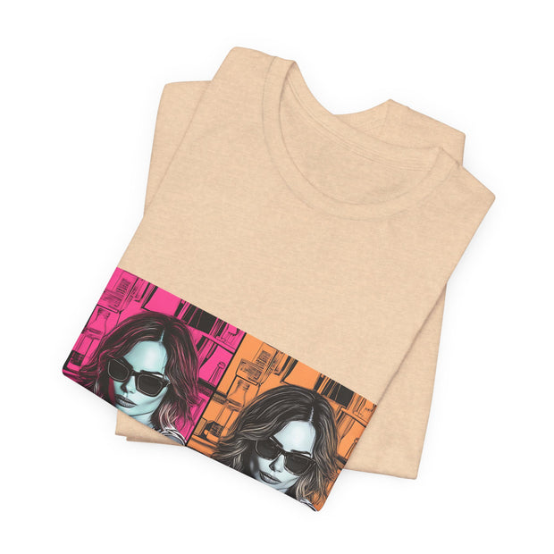 Double Vision - Women's Pop Art Poker Graphic T-Shirt | PokerCircle Design Studio