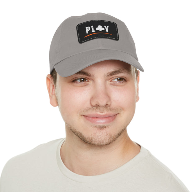 PLAY Dad Hat - Low Profile Adjustable Baseball Cap | PokerCircle Design Studio