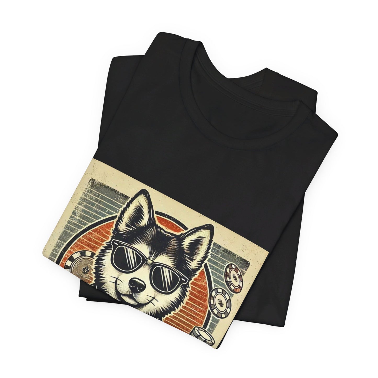 Poker Fan T-Shirt – 'Poker Dog' Whimsical Tee for Animal Lovers and Players