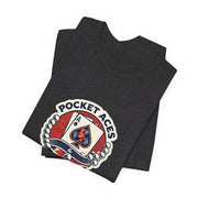 Pocket Aces & Pearls Retro Pop Art Poker T-Shirt - Funny Tee for Poker Lovers, Ideal Gift, Unique Design - PokerCircle Design Studio