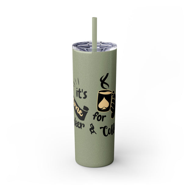 Time for Poker and Coffee – 20oz Stainless Steel Tumbler | PokerCircle Design Studio