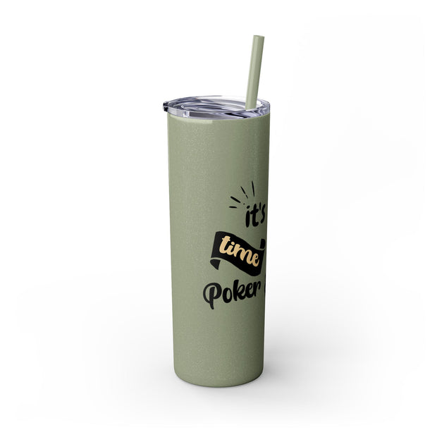 Time for Poker and Coffee – 20oz Stainless Steel Tumbler | PokerCircle Design Studio