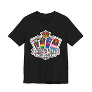 Queens Rule the Table - Pride Poker T-Shirt LGBTQ+ Empowering, Vibrant Design, High-Quality Cotton V2