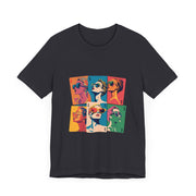 Poker Queens Collage - Women's Bold Poker Art Graphic T-Shirt | PokerCircle Design Studio