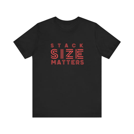 Poker Pro T-Shirt – 'Stack Size Matters' Tee for Serious Players