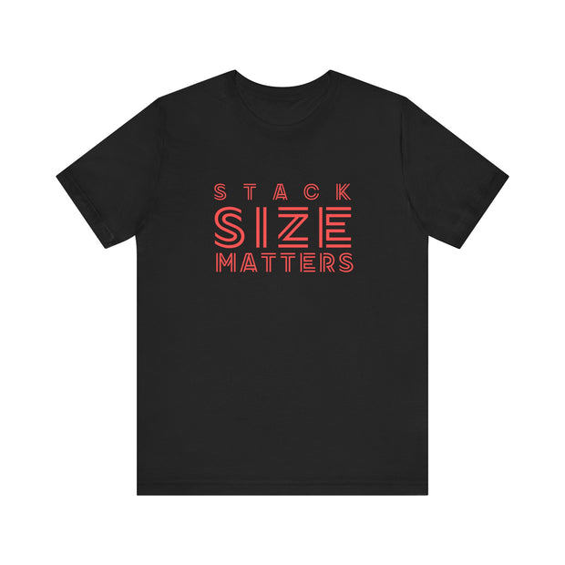 Poker Pro T-Shirt – 'Stack Size Matters' Tee for Serious Players