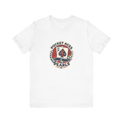 Pocket Aces & Pearls Retro Pop Art Poker T-Shirt - Funny Tee for Poker Lovers, Ideal Gift, Unique Design - PokerCircle Design Studio