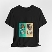 Dual Deal - Women's Playful Poker Double Graphic T-Shirt | PokerCircle Design Studio