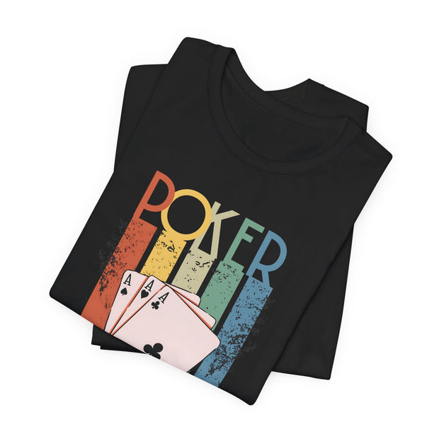 Poker T-Shirt – 'Master the Skill, Enjoy the Thrill' Tee for Poker Enthusiasts