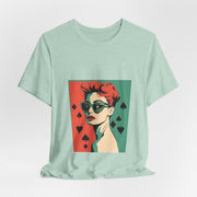 Queen of Suits - Women's Vintage Poker Art Graphic T-Shirt | PokerCircle Design Studio