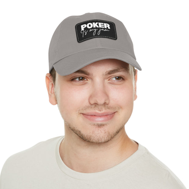 Poker is My Jam Dad Hat - Low Profile Adjustable Baseball Cap | PokerCircle Design Studio