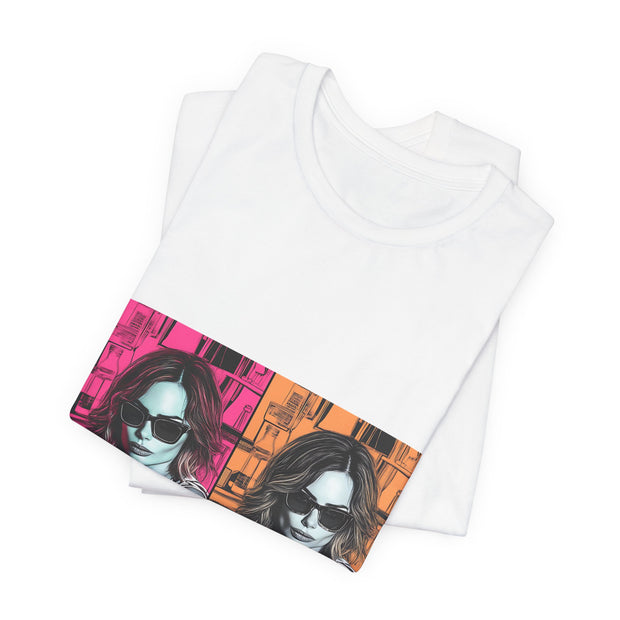 Double Vision - Women's Pop Art Poker Graphic T-Shirt | PokerCircle Design Studio