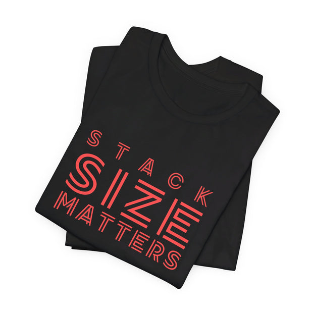 Poker Pro T-Shirt – 'Stack Size Matters' Tee for Serious Players