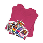 Queens Rule the Table - Pride Poker T-Shirt LGBTQ+ Empowering, Vibrant Design, High-Quality Cotton V2