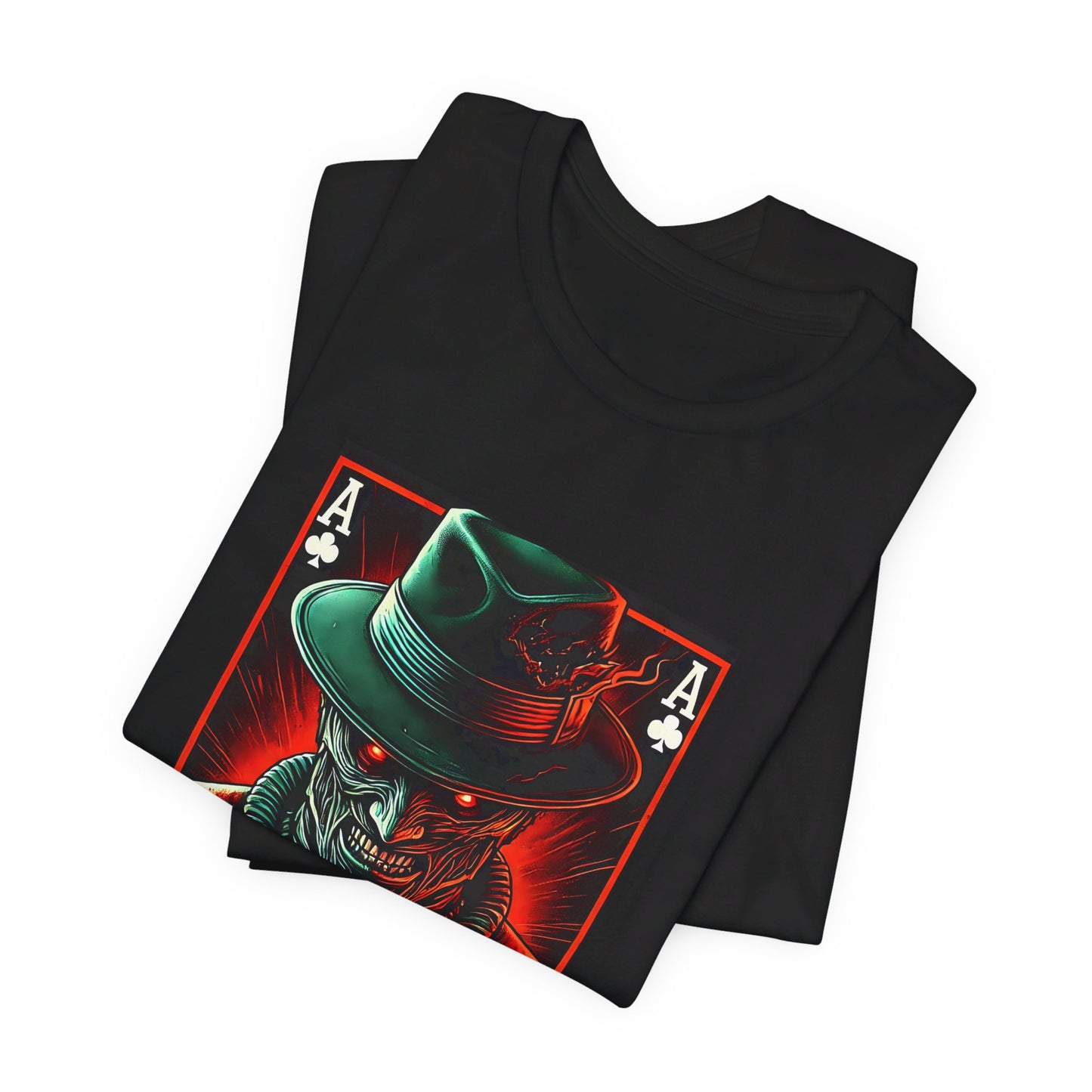 Poker Horror T-Shirt – 'Nightmare on 4th Street' Spooky Poker Tee for Gamers