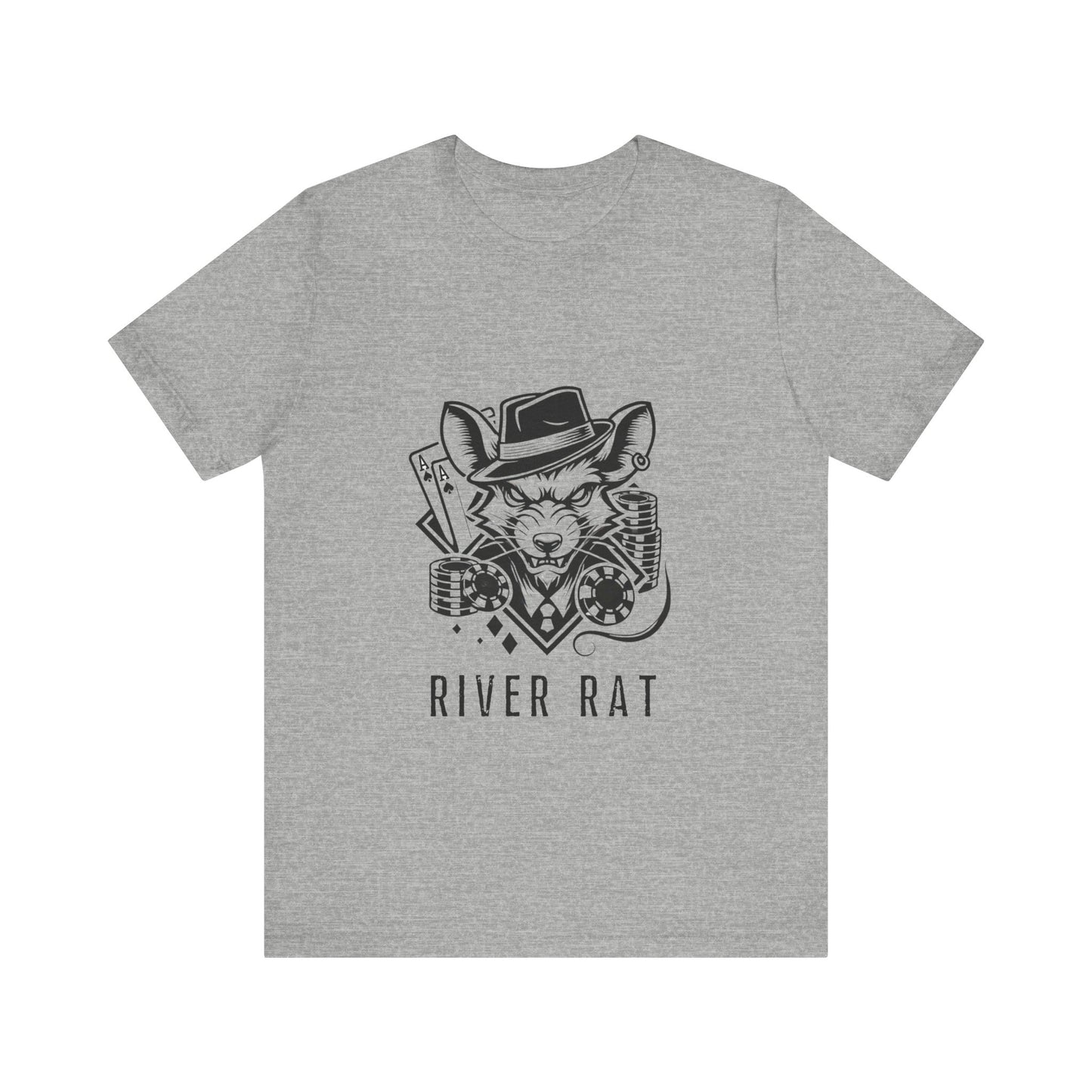 Poker Luck T-Shirt – 'River Rat' Graphic Tee for Card Game Enthusiasts