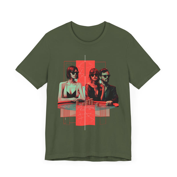 Poker Nights - Women's Stylish Poker Trio Graphic T-Shirt | PokerCircle Design Studio