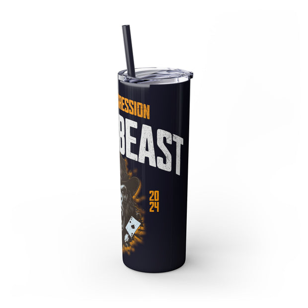 PokerBeast Skill & Aggression – 20oz Stainless Steel Tumbler | PokerCircle Design Studio