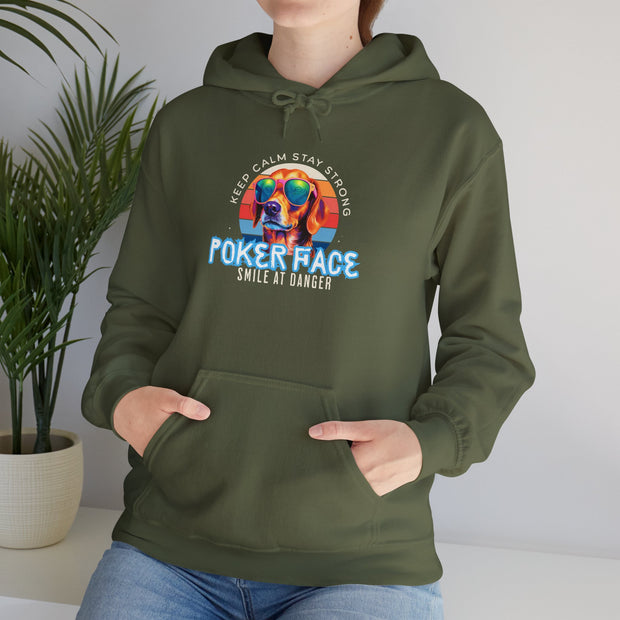 Poker Face Hoodie - Stay Calm, Stay Focused Sweatshirt for Poker Enthusiasts