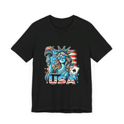 Statue of Liberty Poker USA Independence Day Poker Tee - Funny T-Shirt for Poker Lovers, Patriotic Gift, Unique Casino Apparel - PokerCircle Design Studio