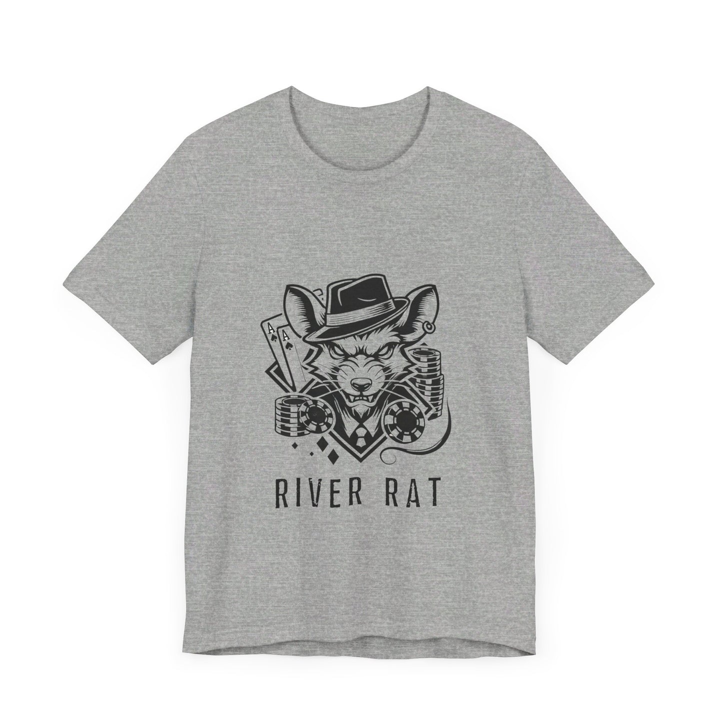 Poker Luck T-Shirt – 'River Rat' Graphic Tee for Card Game Enthusiasts