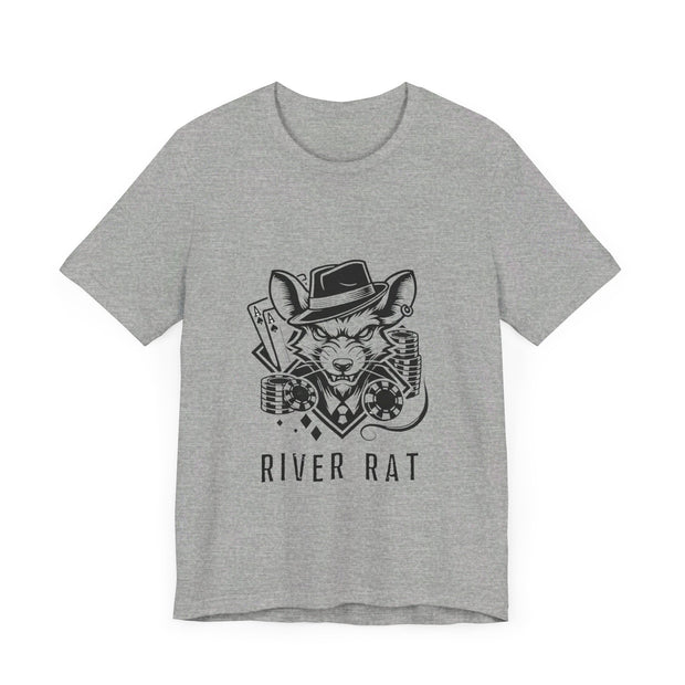 Poker Luck T-Shirt – 'River Rat' Graphic Tee for Card Game Enthusiasts