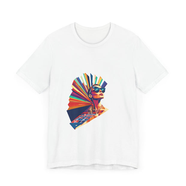 Rainbow Royale - Women's Vibrant Poker Art Graphic T-Shirt | PokerCircle Design Studio