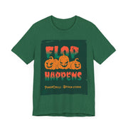 Spooky Poker T-Shirt – 'Flop Happens Halloween Edition' Tee for Festive Players