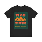 Spooky Poker T-Shirt – 'Flop Happens Halloween Edition' Tee for Festive Players