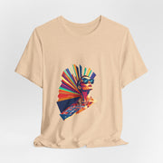 Rainbow Royale - Women's Vibrant Poker Art Graphic T-Shirt | PokerCircle Design Studio