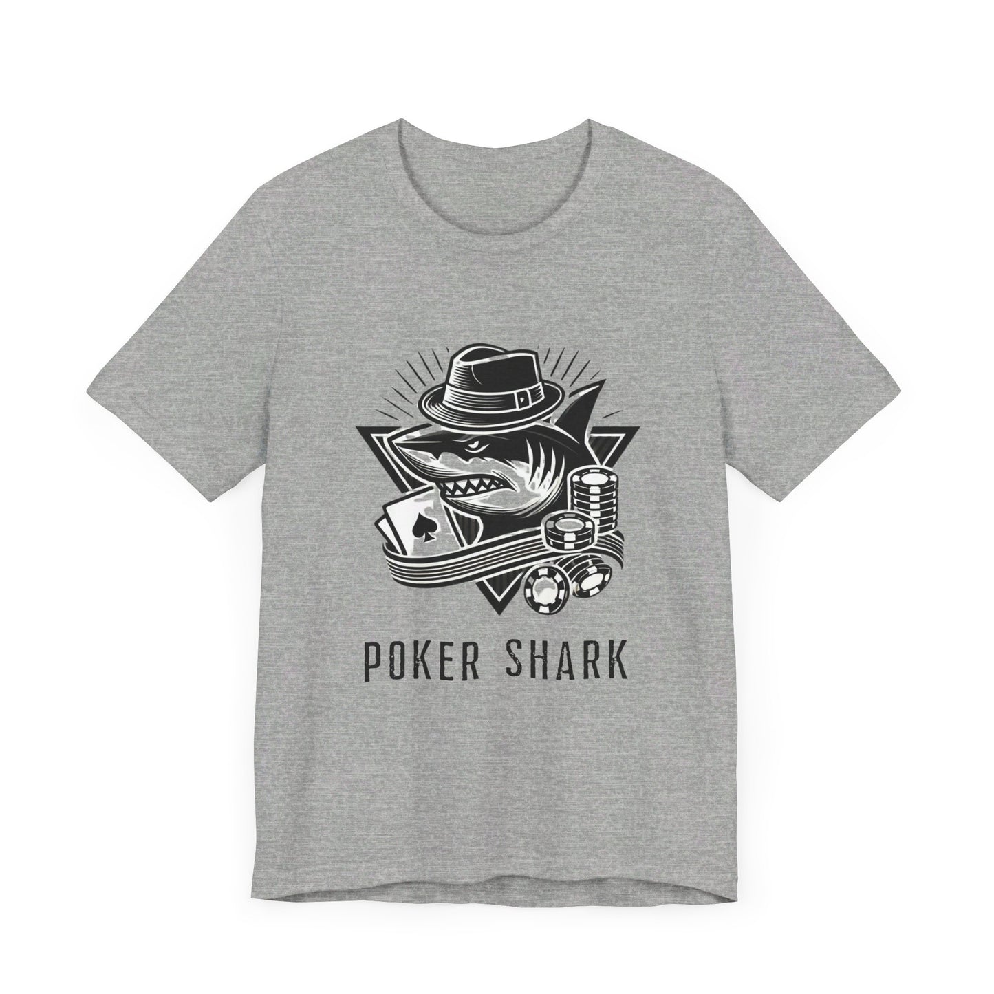 Poker Player T-Shirt – 'Poker Shark' Graphic Tee for Competitive Gamers