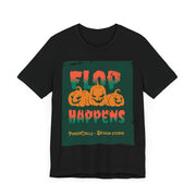 Spooky Poker T-Shirt – 'Flop Happens Halloween Edition' Tee for Festive Players