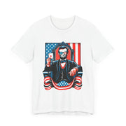 Abraham Lincoln Independence Day Poker T-Shirt - Funny Tee for Poker Lovers, Patriotic Gift, Unique American Poker Apparel - PokerCircle Design Studio