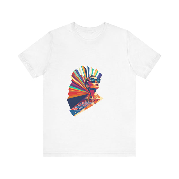 Rainbow Royale - Women's Vibrant Poker Art Graphic T-Shirt | PokerCircle Design Studio