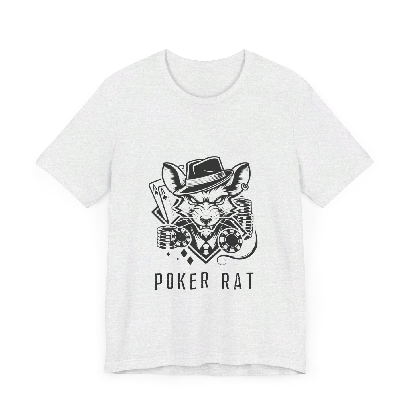 Poker Lover T-Shirt – 'Poker Rat' Graphic Tee for Clever Strategists