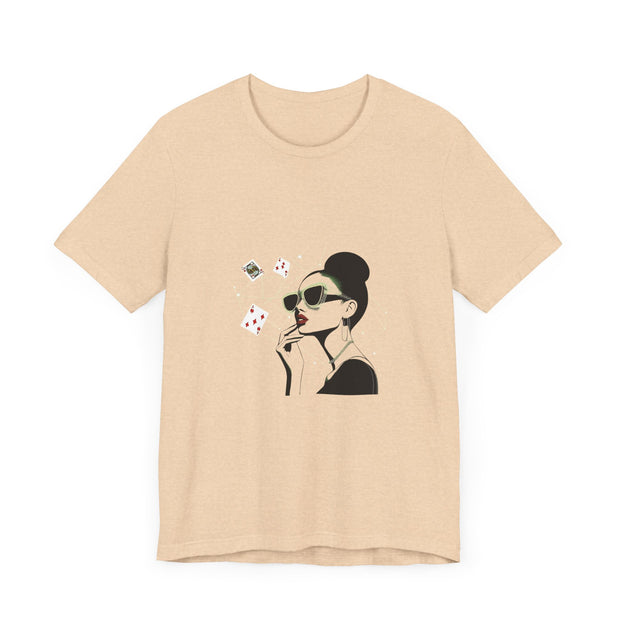 Bluff & Beauty - Women's Classy Poker Queen Graphic T-Shirt | PokerCircle Design Studio