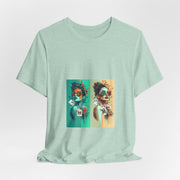 Dual Deal - Women's Playful Poker Double Graphic T-Shirt | PokerCircle Design Studio