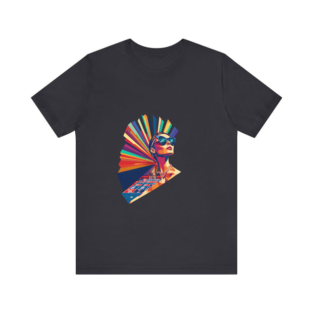 Rainbow Royale - Women's Vibrant Poker Art Graphic T-Shirt | PokerCircle Design Studio