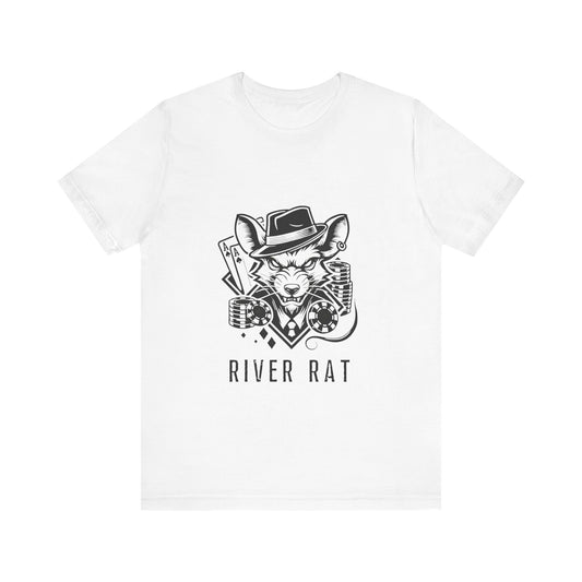 Poker Luck T-Shirt – 'River Rat' Graphic Tee for Card Game Enthusiasts