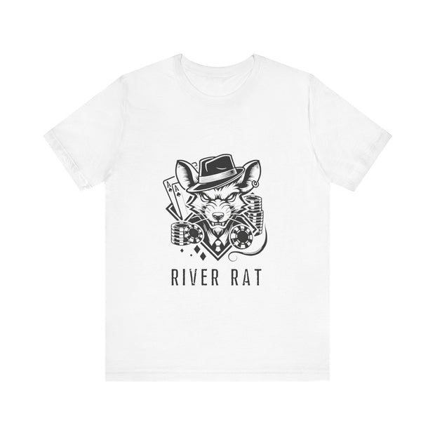 Poker Luck T-Shirt – 'River Rat' Graphic Tee for Card Game Enthusiasts