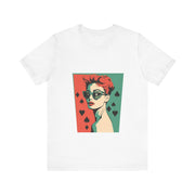 Queen of Suits - Women's Vintage Poker Art Graphic T-Shirt | PokerCircle Design Studio