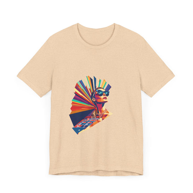 Rainbow Royale - Women's Vibrant Poker Art Graphic T-Shirt | PokerCircle Design Studio