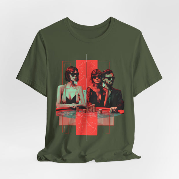 Poker Nights - Women's Stylish Poker Trio Graphic T-Shirt | PokerCircle Design Studio