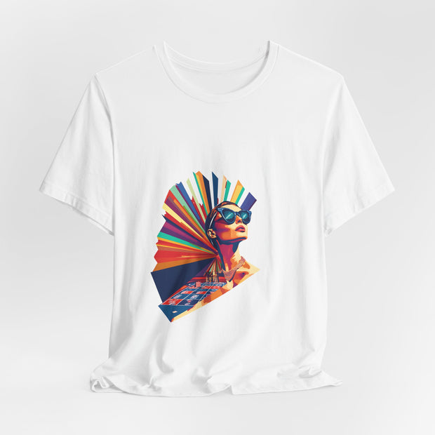 Rainbow Royale - Women's Vibrant Poker Art Graphic T-Shirt | PokerCircle Design Studio