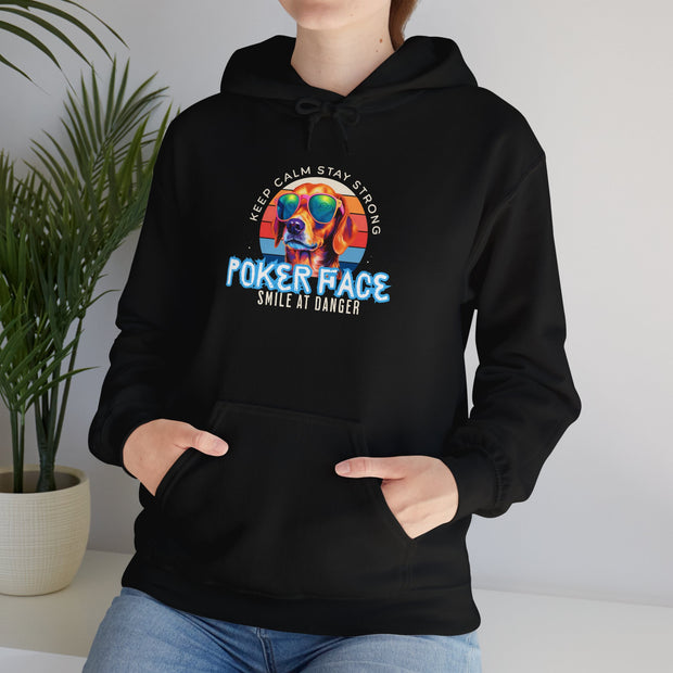 Poker Face Hoodie - Stay Calm, Stay Focused Sweatshirt for Poker Enthusiasts