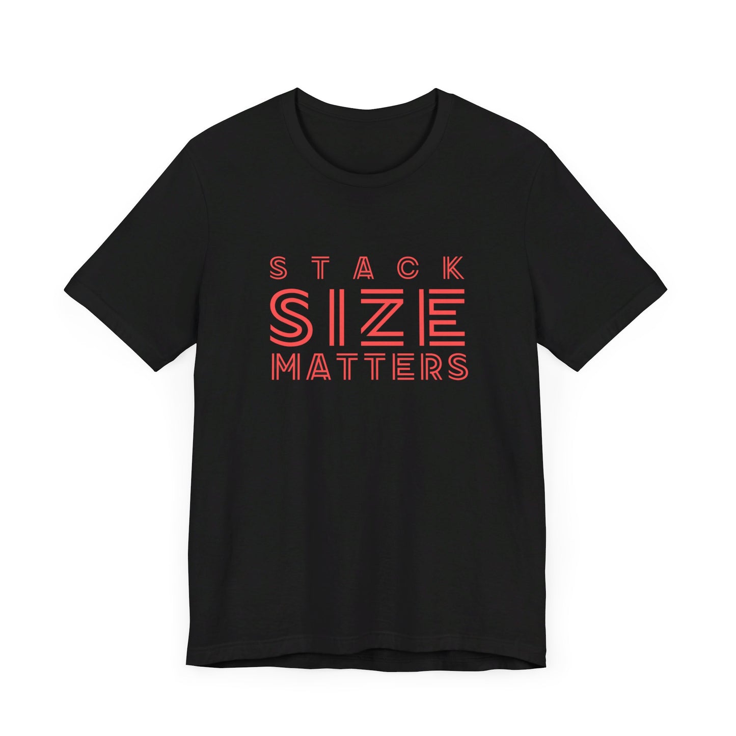 Poker Pro T-Shirt – 'Stack Size Matters' Tee for Serious Players